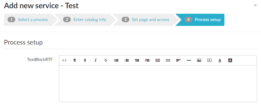 RTF Block in shared processes implementation