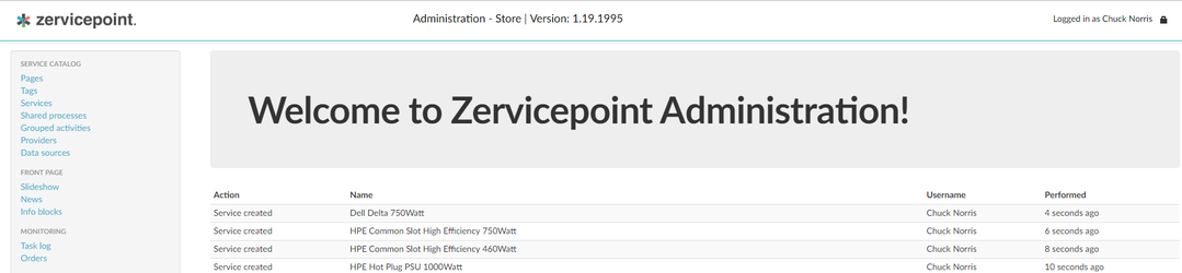 Admin web visual lift up