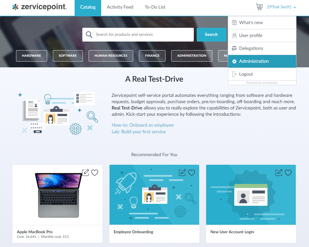 Navigate to admin webb