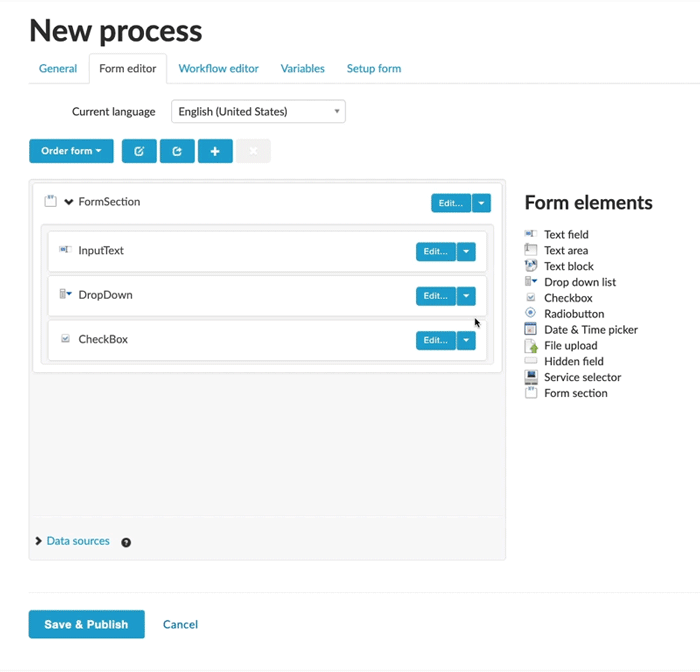 Change size form elements