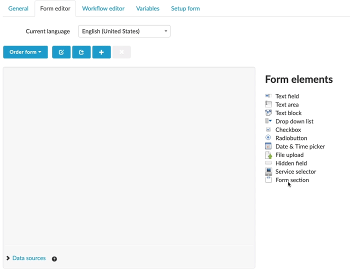 Adding a form section