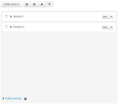 form section after collapse