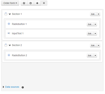 form section before collapse