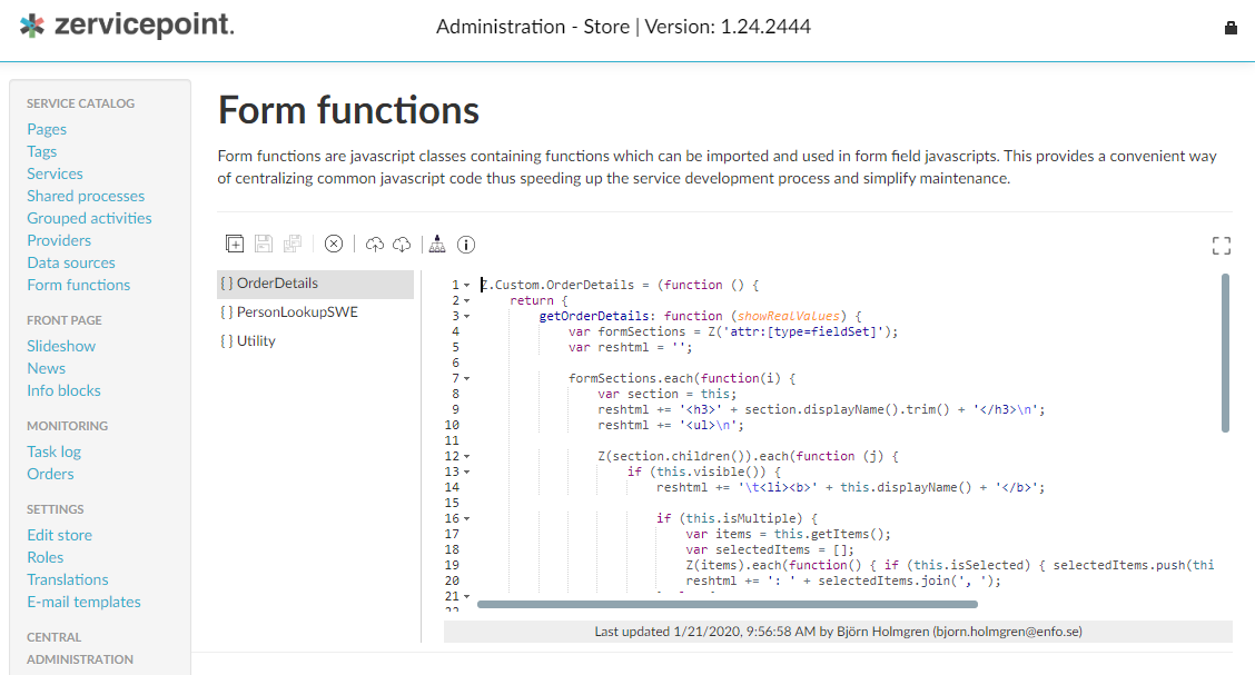 Redesign-AdminWeb editor