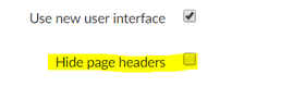 Hide page headers