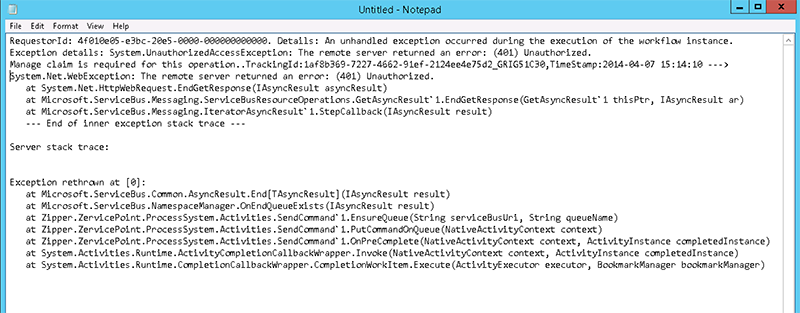 WorkflowStatusDetails in Notepad