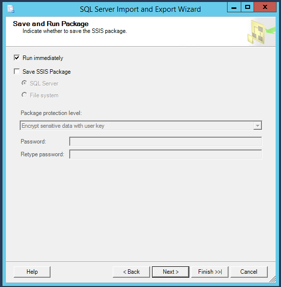 save and run package