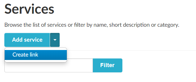 Links as a service add new