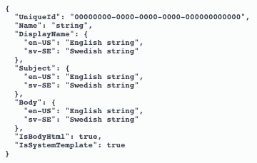 REST API Culture values
