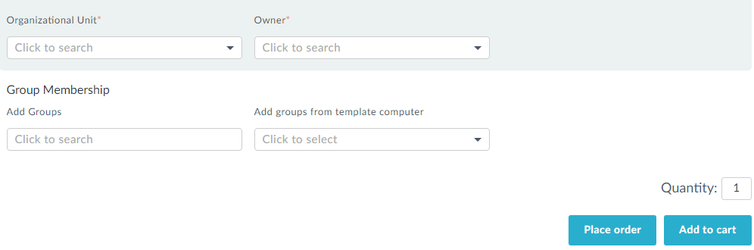 Quantity in service details