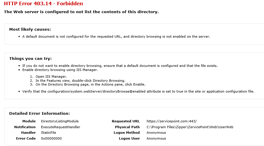 error 403.14