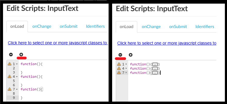 Fold/unfold all functions with the new buttons