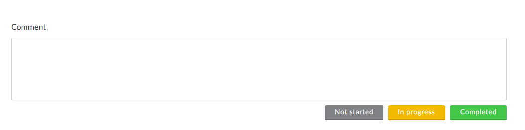 Task status buttons with color